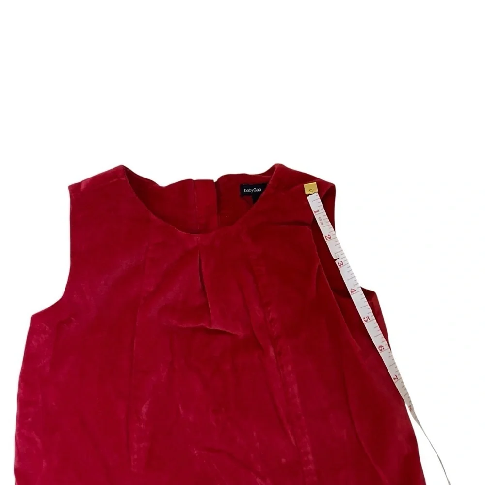 GAP| Kids Red Velvet Sleeveless Dress- Size 4 years